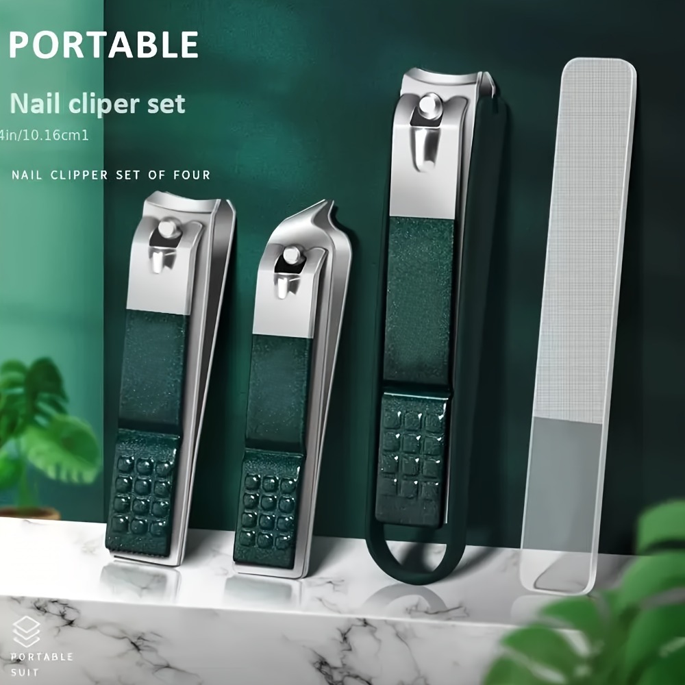 4Pcs Stainless Steel Nail Clippers Set
